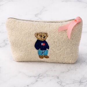 Cream Teddy Bear Kids Pouch